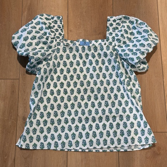 Cece Large Square Neck Bubble Sleeve Blouse - Picture 1 of 5